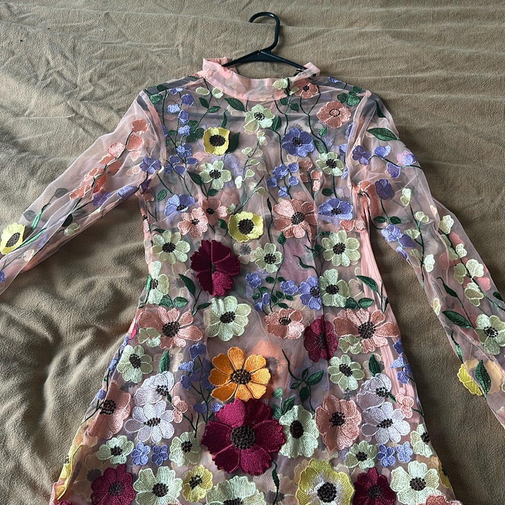 Flower sheer dress
